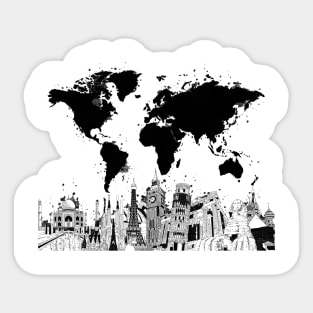 world map Sticker